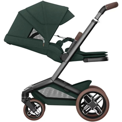 Детская коляска Maxi-Cosi Fame 3 в 1 с автокреслом CabrioFix Essential graphite Twillic Green/зеленый