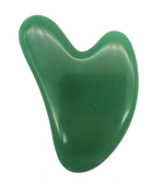 Скребок Гуаша Сердце кварц цвет темно-зеленый глянцевый 8 см
