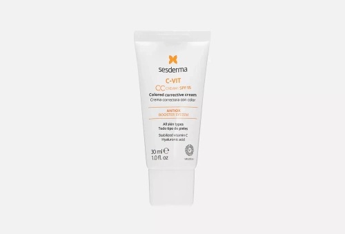 Sesderma C-VIT CC Cream SPF 15 | Крем корректирующий тон кожи СЗФ 15 с витамином С, 30 мл