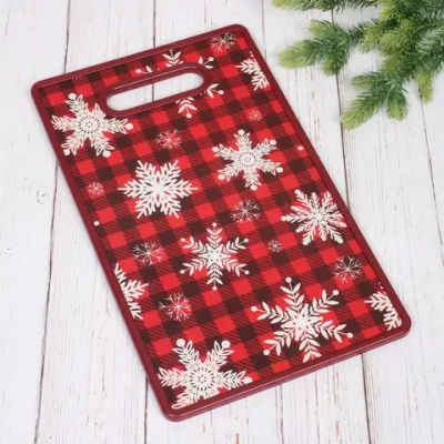 Доска разделочная пластиковая 37*23см «Снежинки»