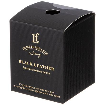 СВЕЧА АРОМАТИЗИРОВАННАЯ В СТАКАНЕ "BLACK LEATHER" 6*7,5 СМ