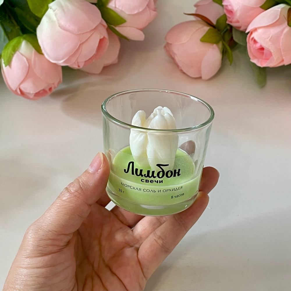 Ароматическая свеча "Белый тюльпан", 35 г