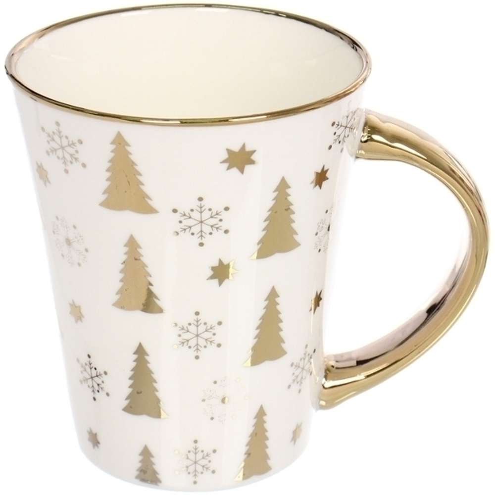 Кружка керамическая 380мл «Золотая коллекция», микс 4рисунка