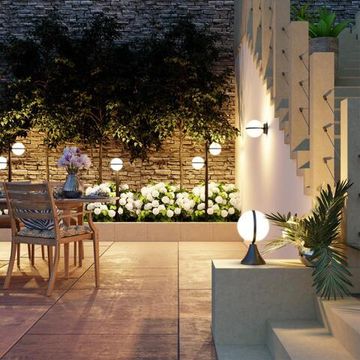 4832/1W NATURE ODL21 739 черный/акрил Ландшафтный настенный светильник E27 1*10W IP44 LOMEO LOMEO