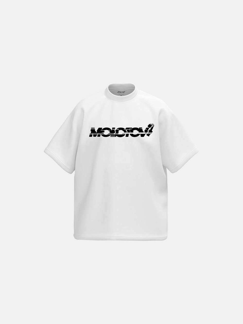 Футболка MLTV Glitch Logo White