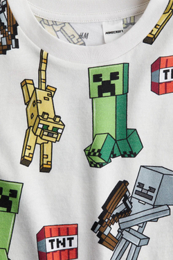 H&M Футболка с принтом, белый