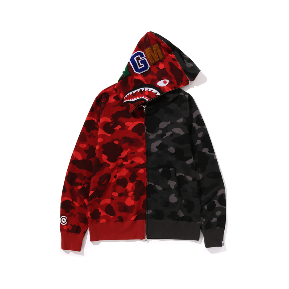 A Bathing Ape Color Camo 1 2 Shark Full Zip Худи