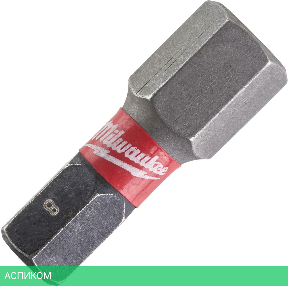 Бита Milwaukee Shockwave Hex8 25 мм 2шт (4932430898)