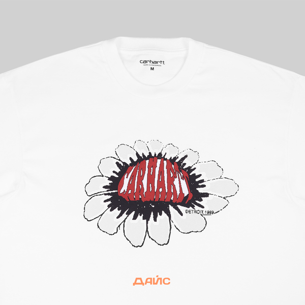 Футболка мужская Carhartt WIP Pixel Flower артикул:I033161_white - купить в магазине Дайс