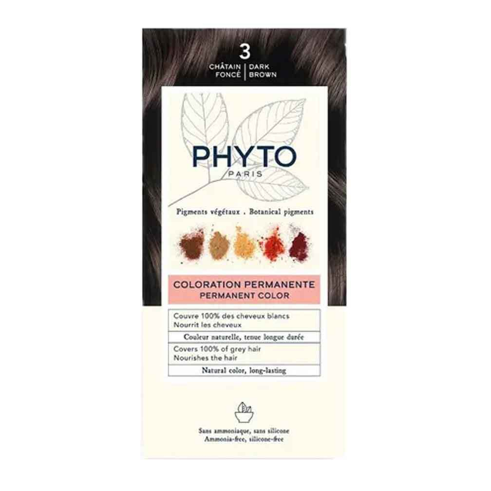 PHYTOSOLBA ФИТО крем-краска для волос тон 3 Темный шатен Phyto Phyto Color Permanent coloration 50/50/12