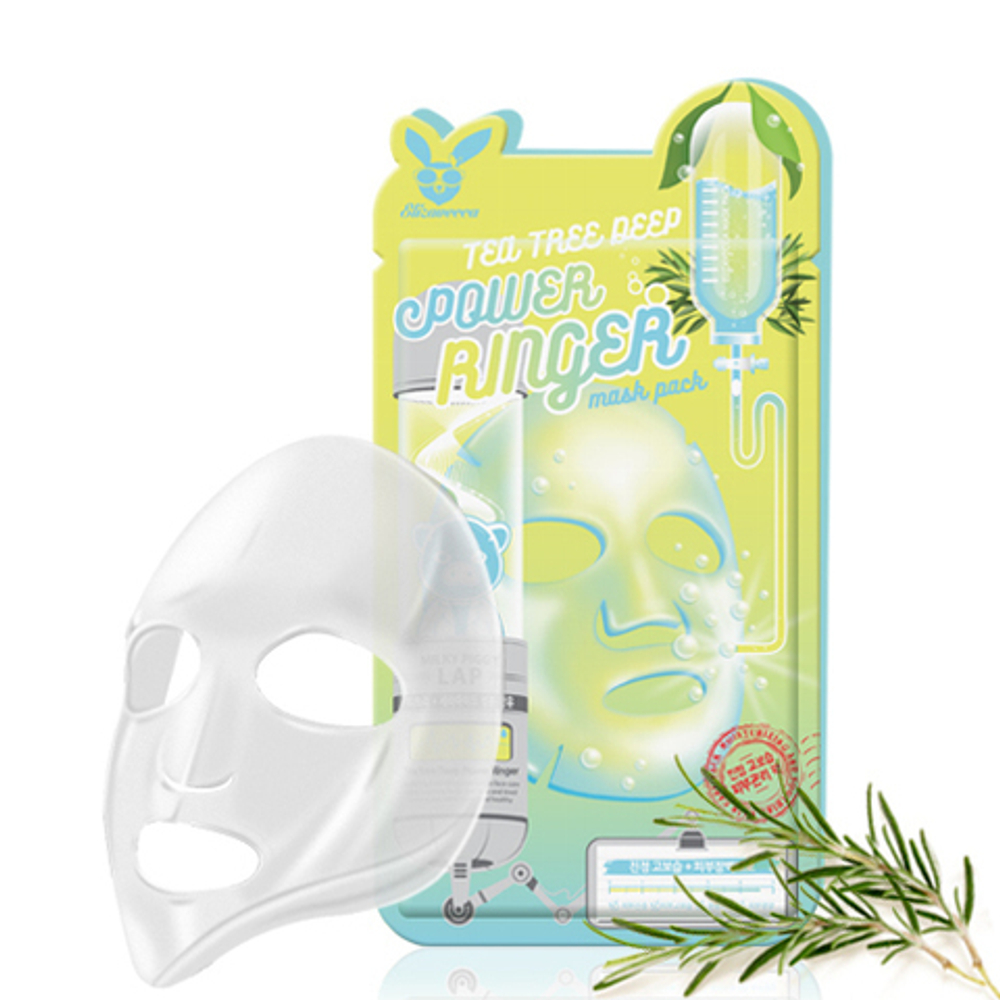 Elizavecca Тканевая маска с экстрактом чайного дерева TEA TREE DEEP POWER RING MASK PACK 23мл