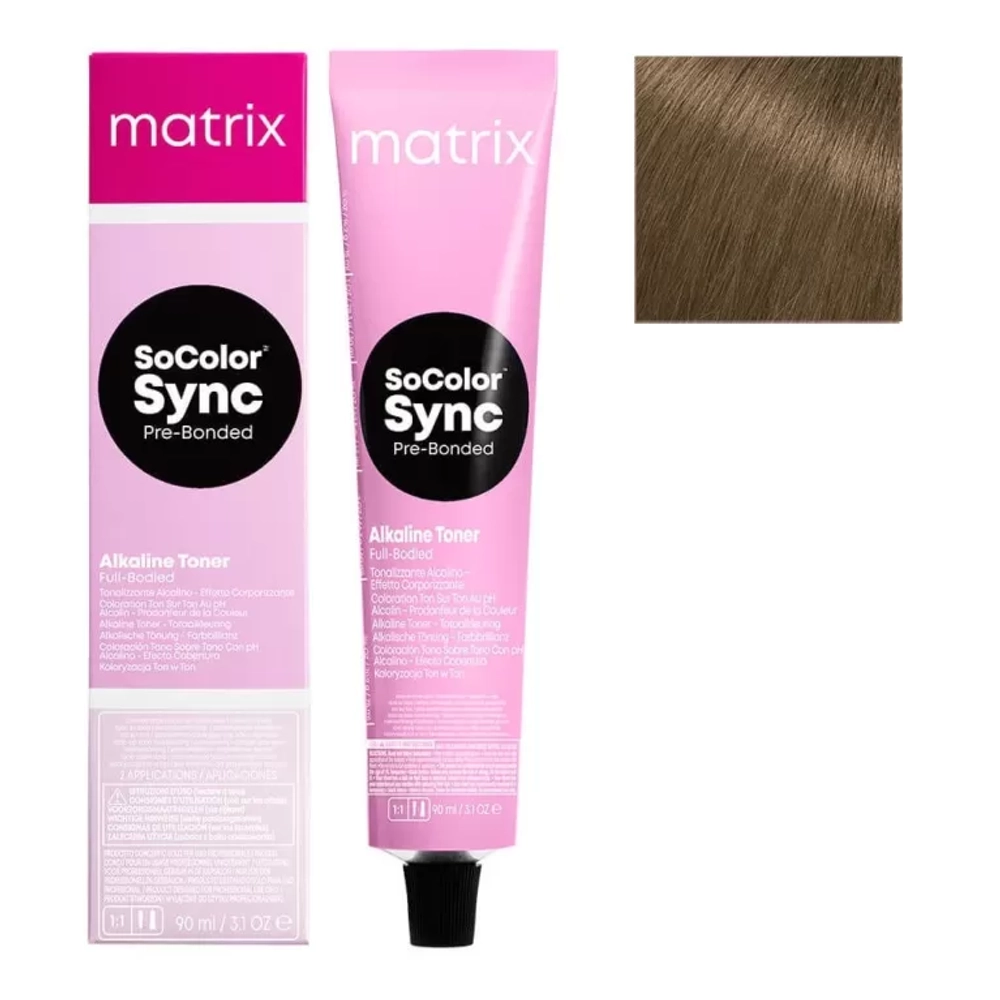 Matrix Super Sync Безаммиачный краситель для волос, 7NA Блонд натуральный пепельный, 90 мл