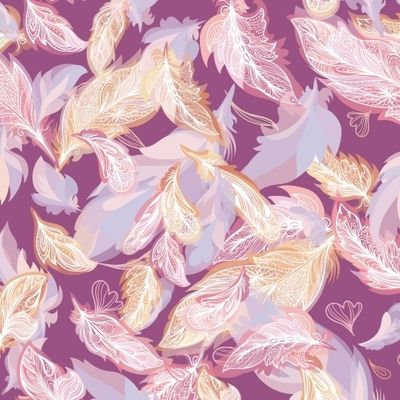 Перышки в теплых тонах