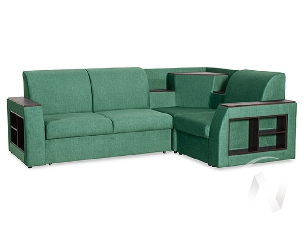Диван угловой Сенатор (ДУ) 2022 SQUARE 15 (велюр зеленый)