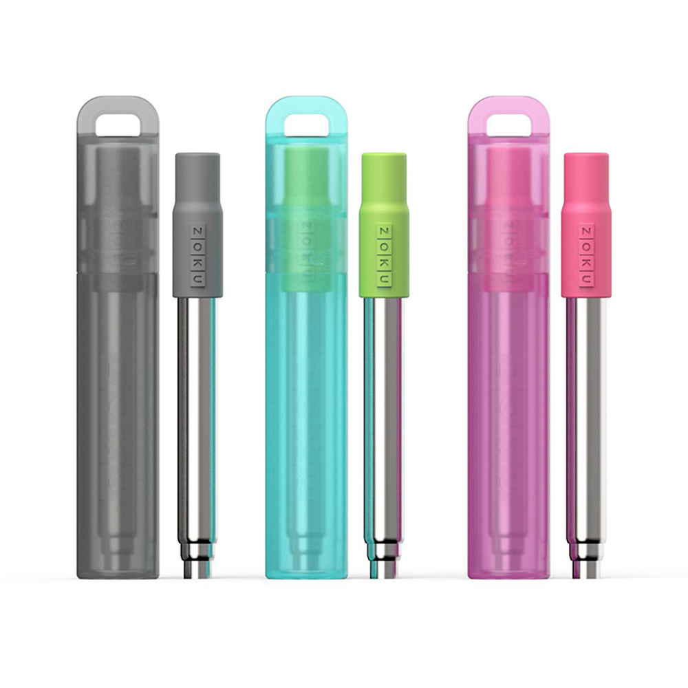 Соломинка из нержавеющей стали зелёная