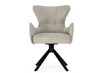 Стул на металлокаркасе Woodville Atlanta beige, black крутящийся, ножки черные