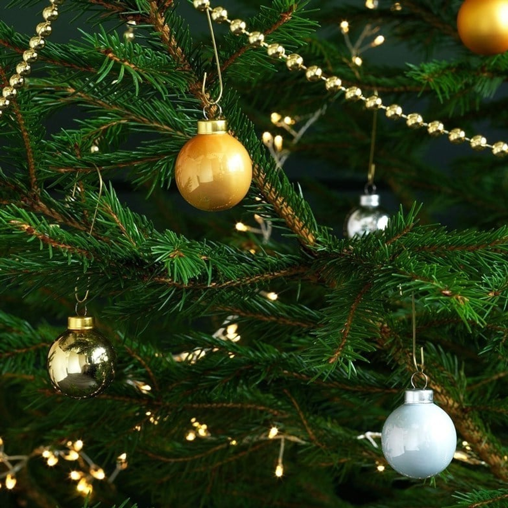 Набор ёлочных украшений (шар) Vintertid , 20 шт, 3,5 см, пластик, золотой/серебристый