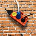 Удлинитель силовой морозостойкий IP54 трехместный КГ 2х2,5 60 метров, оранжевый