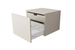 Тумба подвесная VELVEX Unit 50x40 выдв. ящик внутр. ящик шёлк шампань