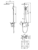 Душевая система Grocenberg GB7008 Белый хром