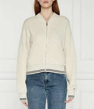 Худи CROP VARSITY Tommy Hilfiger - экрю(WW0WW42097)