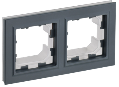 BRITE Рамка 2-местная IP44 РУ-2-БрГ-44 графит IEK