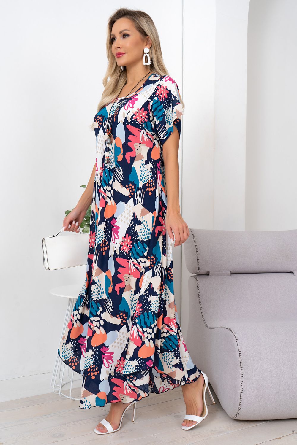 Платье Магия лета (синий/розовый) Р11-867/11 Nikol (Акция)