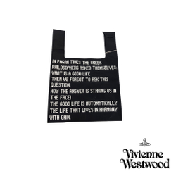 VIVIENNE WESTWOOD СУМКА ШОППЕР ЧЕРНАЯ С ЛОГОТИПОМ БРЕНДА