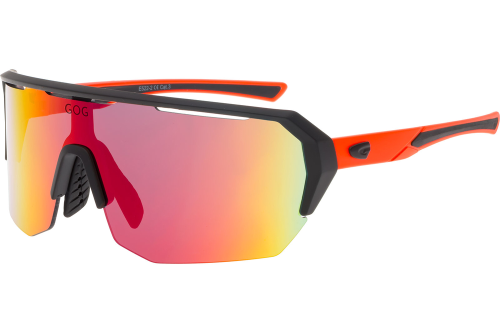 Спортивные очки GOG Bragi / Matt Black-Neon Orange / Red Lens