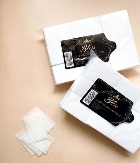 Безворсовые салфетки Bliss, плотные белые