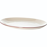 Блюдо «Кларет» овальное;фарфор;,H=25,L=390,B=310мм;бежев.,бордо (Цвет: бежевый)