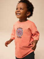 Футболка и шорты в комплекте для мальчика Next E63-610, Персиковый, Черный