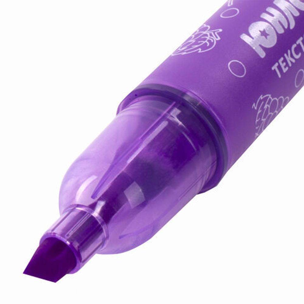 Набор текстовыделителей ЮНЛАНДИЯ 4 шт., АССОРТИ, "ФРУКТЫ", АРОМАТИЗИРОВАННЫЕ, линия 1-5 мм, 151908