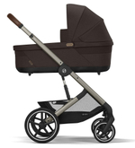 Коляска Cybex Balios S Lux TPE complete Aton S2 Ocean Blue Base One 4 в 1 Chocolate Brown с дождевиками