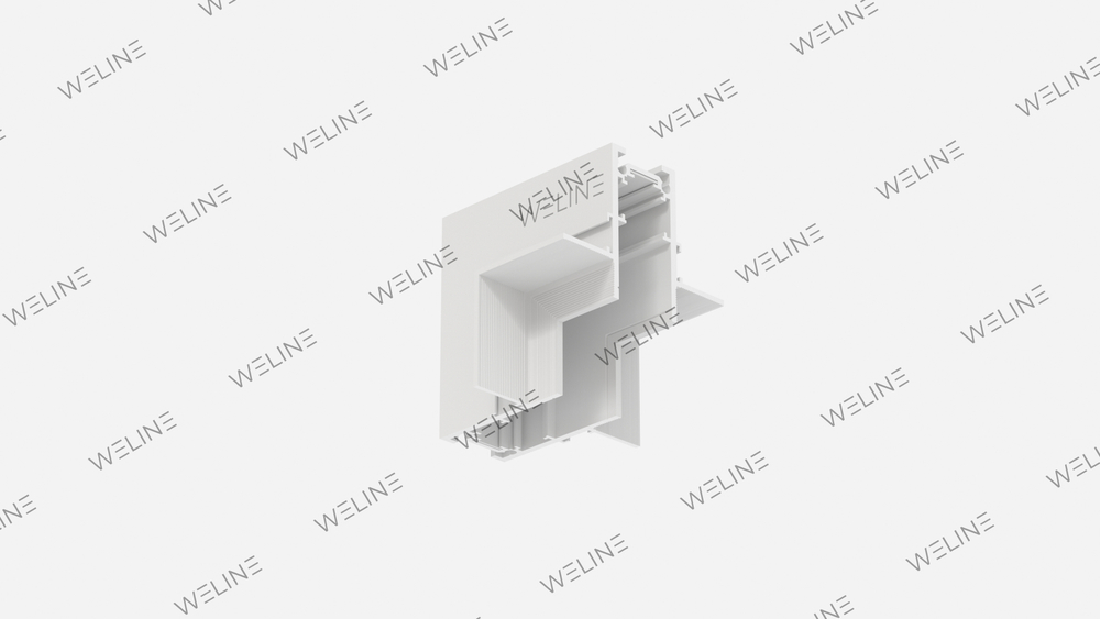 Соединитель угловой вертикальный для трека "Weline Встраиваемый"