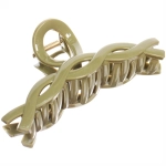 Заколка-краб для волос на блистере «Magic Gloss», косичка, микс 6 цветов, 11см