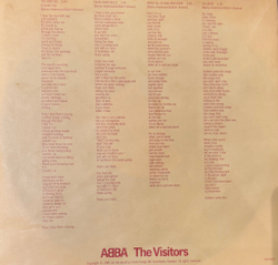 Виниловая пластинка ABBA - The Visitors LP