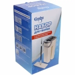 Набор для уборки «Селфи» (ведро с отжимом, швабра, две насадки) в цветной коробке