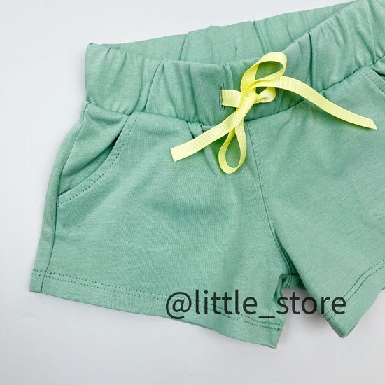 Шорты "Бабочки в саду" пыльная мята