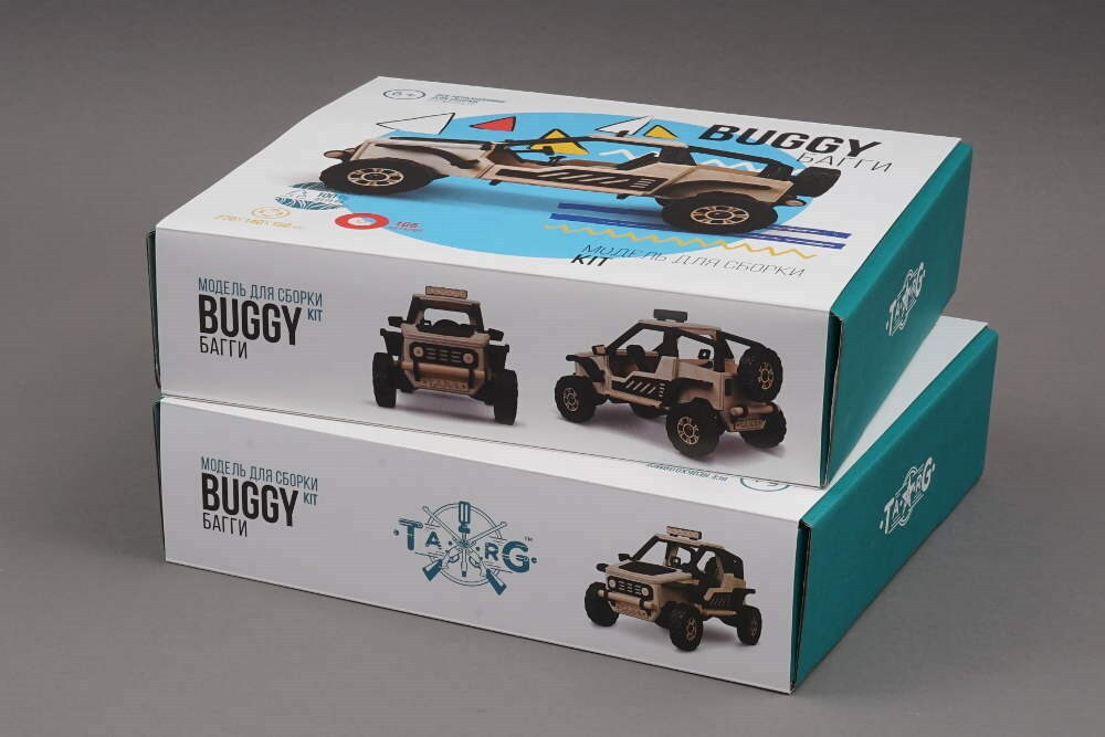 БАГГИ, BUGGY от TARG - деревянный конструктор, сборная модель, Внедорожник 3d пазл, собрать своими руками