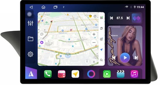Магнитола для Lexus ES250 2012-2015 (ШГУ монохром) - FarCar BX877 монитор 13" 2K QLED на Android 13, TS10, 6+128, CarPlay, 4G SIM-слот