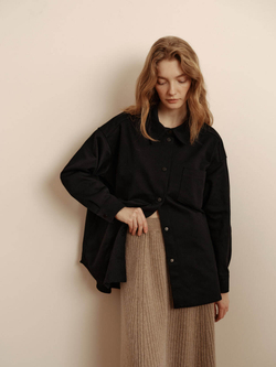 Юбка из итальянской альпака бежевого цвета