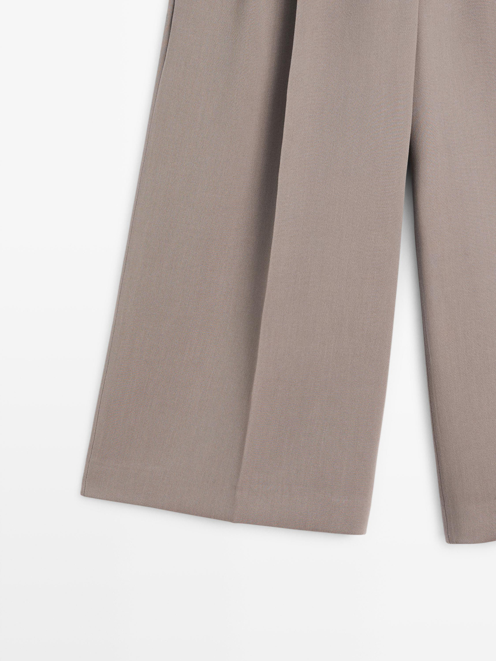 Massimo Dutti Длинные струящиеся бермуды с широкими штанинами, коричневый