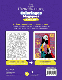 Hachette  раскраска по номерам  L'ÉTRANGE NOËL DE MR JACK - Coloriages magiques - Mystères (7+) - Disney