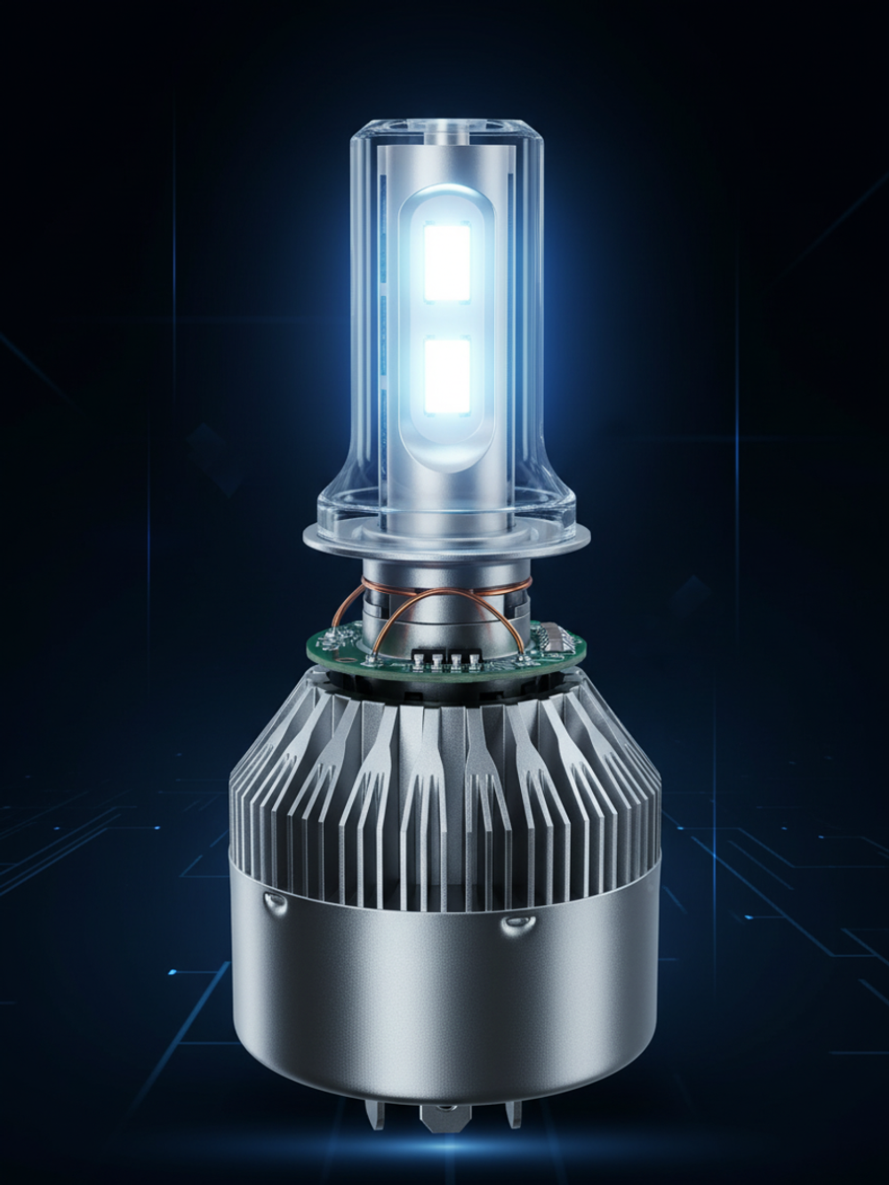 Автомобильные светодиодные лампы ISKRA с цоколем h3, мощностью 36 ватт, 3800 люмен