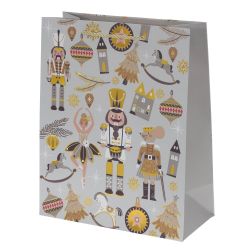 GAEM Пакет подарочный (бумага 210г/м2, блок 12шт), L26 W12 H32 см, 4в.