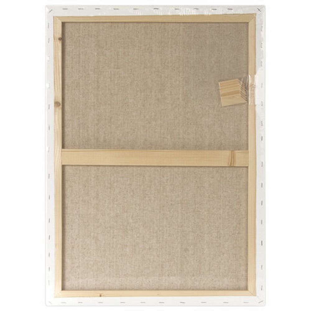 Холст на подрамнике BRAUBERG ART CLASSIC, 50х70см, грунт., 45%хлоп., 55%лен, среднее зерно, 190637