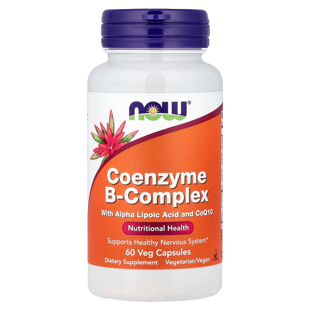 NOW Foods, комплекс коферментов группы B, 60 вегетарианских капсул