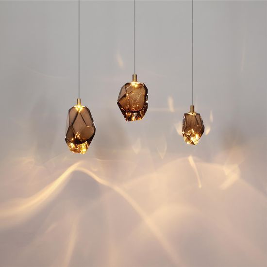 7112/4LB L-VISION ODL25 Подвесной светильник коричневый/коньячн. стекло/металл IP20 LED 4W 300Лм 3000K 200° 220V GEMME