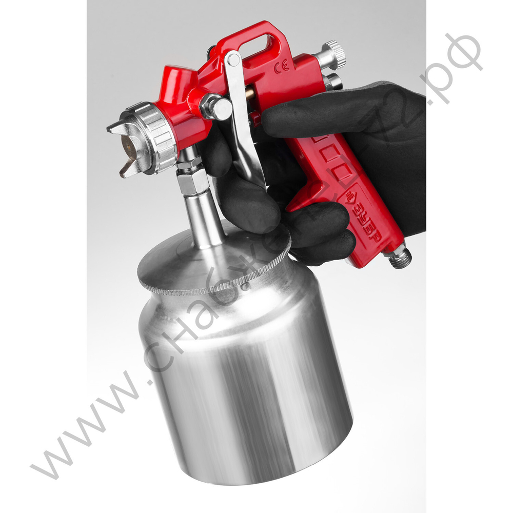 ЗУБР MS 200N, 1.3 мм, пневматический краскопульт с нижним бачком (06456-1.3)